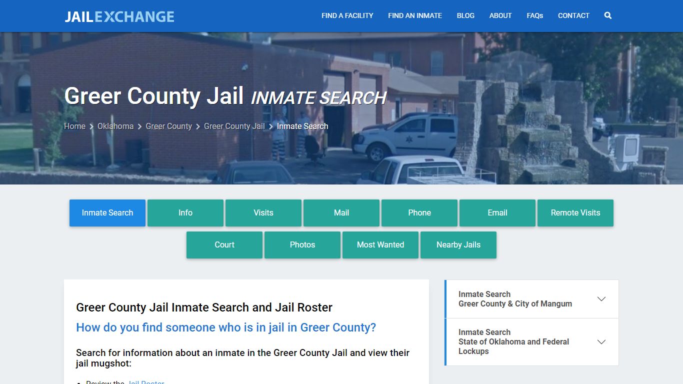 Inmate Search: Roster & Mugshots - Greer County Jail, OK